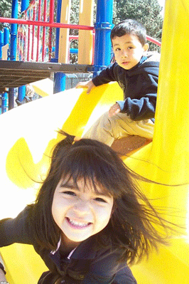 Carlos and Fernanda on Slide